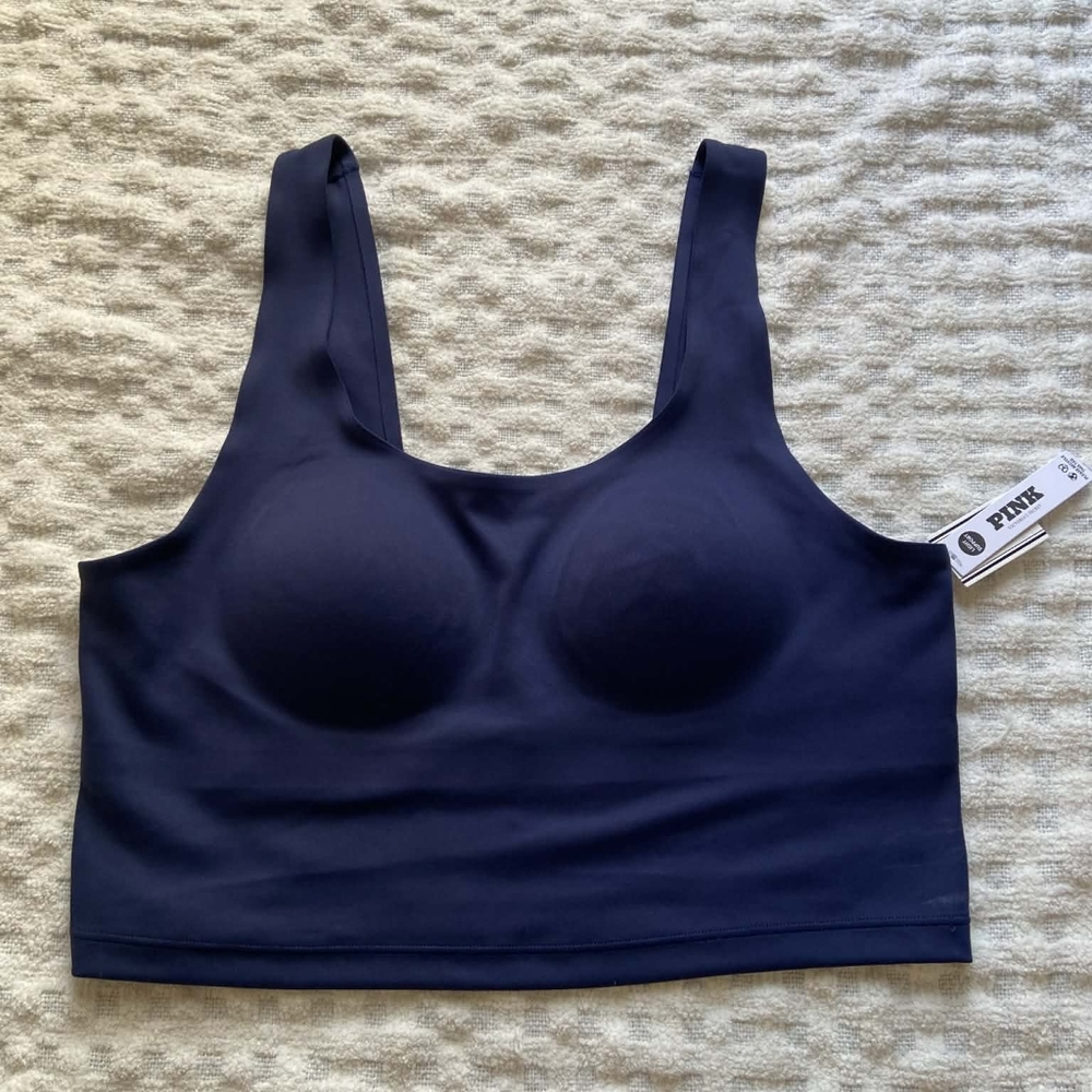PINK Victoria's Secret Navy Blue Crop Top